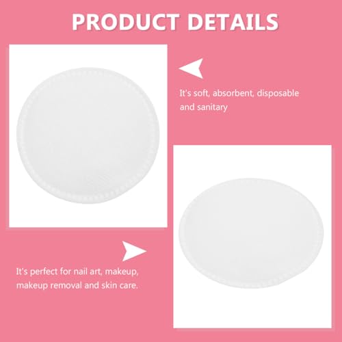 60Pcs Cotton Makeup Remover Pads - Soft Disposable Rounds