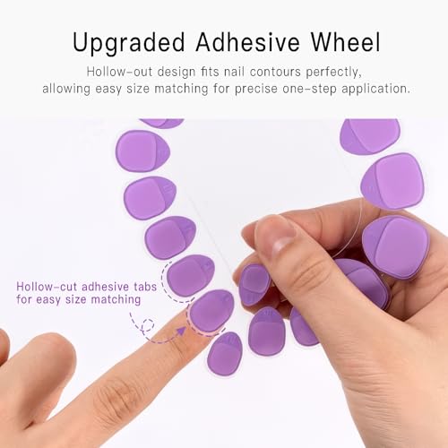 CurvLife Strong Press On Nail Adhesive Tabs - Waterproof, Ultra-Thin, Reusable, 180PCS