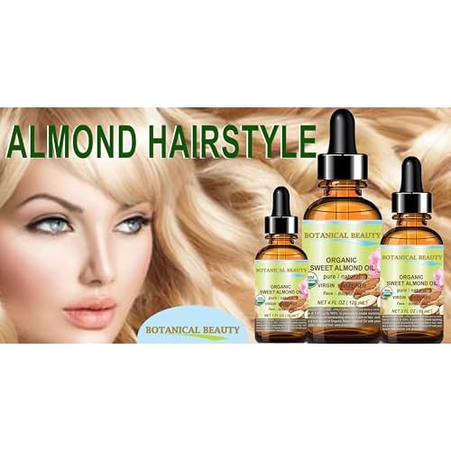 Botanical Beauty? Organic SWEET ALMOND OIL 100% Pure Natural Virgin Unrefined Undiluted Cold Pressed Carrier Oil for Face, Skin, Body, Hair, Massage, Nails. 2 Fl. oz - 60 ml