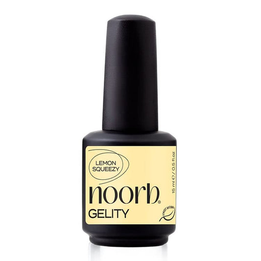 noorb beauty Lemon Yellow Gel Polish, Natural Gel Nail Polish with Organic Pigments, Soak Off UV Nail Gel Polish Yellow Color