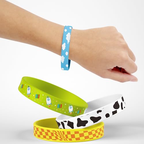 Cartoon Story Silicone Bracelets - 36pcs Cow Pattern Party Favors