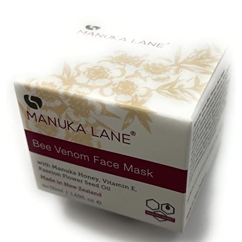 Manuka Lane, Bee Venom Face Mask, with Natural Honey, Vitamin E, Passion Flower Seed Oil, Net 50ml