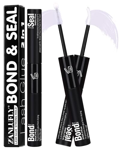 ZANLUFLY Waterproof Lash Cluster Glue – 72H Hold, Latex-Free