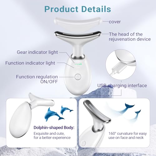 Neck Face Massager with 3 Modes & Vibration