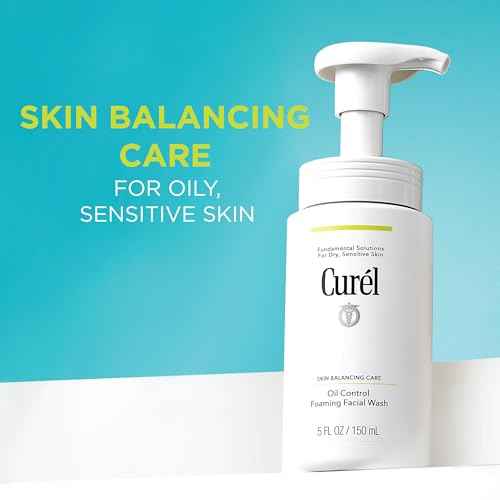 Curel Oil Control Japanese Skin Care, Foaming Face Wash For Dry, Sensitive Skin, Gentle Face Wash for Women and Men, 5 Oz