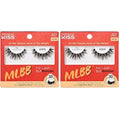 KISS My Lash But Bolder, False Eyelashes, Big Personality', 14 mm, Includes 1 Pair, Contact Lens Friendly, Easy to Apply, Reusable Strip Lashes, Glue-On (Pack of 2)