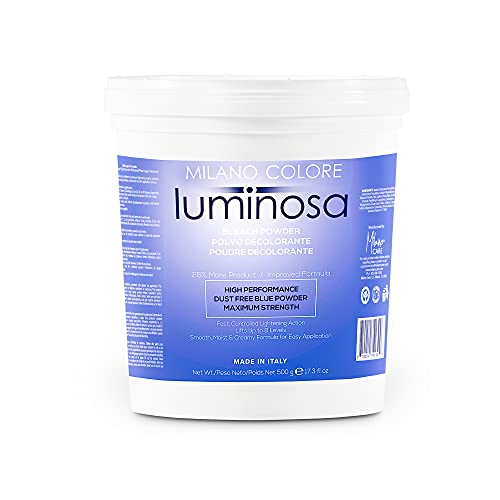 Milano Care Luminosa Dust-Free Blue Hair Bleach Powder 500g for Highlights & Balayage