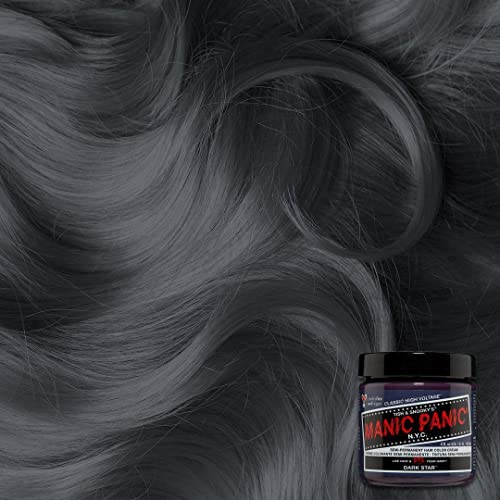 MANIC PANIC Classic Dark Star Semi Permanent Hair Color - Deep Grey Hair Dye for Women & Men That Lasts 4-6 Weeks - Vegan, Ammonia & Cruelty-Free - Create & Mix Custom Shades (4oz)