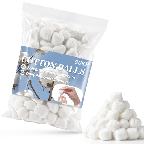 Sukh Soft White Cotton Balls for Skincare & Nail Polish Removal - 250 Count