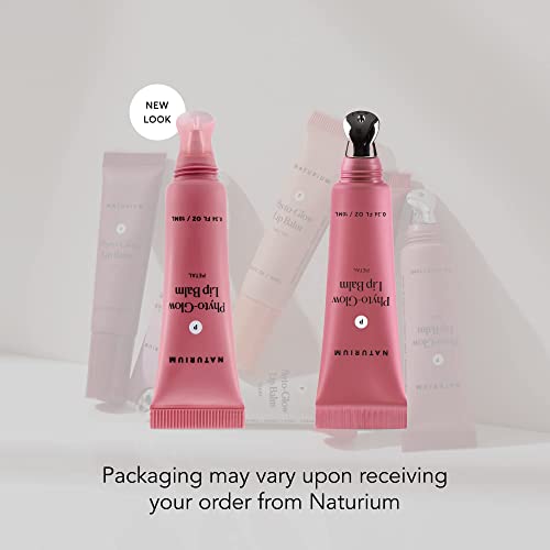 Naturium Phyto-Glow Lip Balm, Hydrating Lip Care with a Glossy Finish, 0.34 oz (Petal)