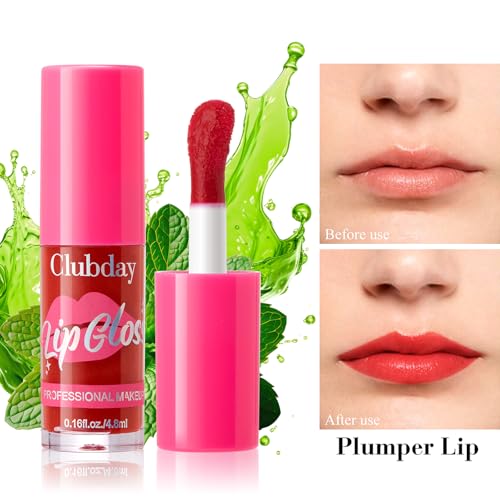 6 Colors Moisturizing Lip Gloss with Long-Lasting Wear Waterpoof, Pearlescent Lipstick Lightweight Vivid Color Natural,Lip Plumper Gloss-02