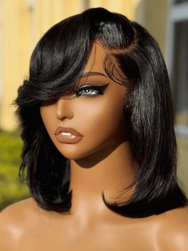 UNICE 12" Short Bob Wig Human Hair Glueless 4X4 Lace