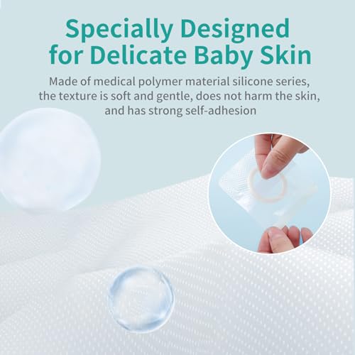 Baby Belly Navel Patches, Belly Button Shaper with Cotton Pads, Waterproof Umbilical Patch, Infant Essentials Must Haves (14PCS 10 * 10CM)