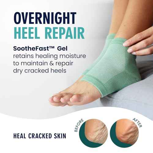 Dr. Frederick's Original Moisturizing Heel Socks for Dry Cracked Heels Treatment - Infused with Olive Oil, Aloe Vera Oil and Vitamin E - 2 Pairs - Stocking Stuffers for Adults - Green Aloe