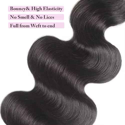 12A Human Hair Bundles 20 20 20 Inch Body Wave 100% Unprocessed Brazilian Virgin 3 Bundles Double Weft Body Wave Natural Black
