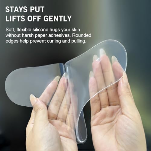 Forehead Wrinkle Patches ? Anti Wrinkle Silicone Pads for Fine Line Remover, Reusable Face, Neck & Chest Decollete Patches for Women, Overnight Anti Aging Wrinkles Patches for Sensitive Skin, 6 Pack
