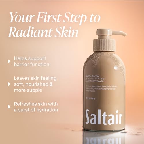 Saltair Body Oil and 2-Pack Body Wash Set ? Moisturizing Cleanser and After-Shower Skincare Duo ? Santal Bloom Scent