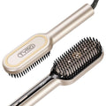 TYMO Ionic Plus Hair Straightener Brush Gold 2.4 Inch - Fast Smoothing & Shine