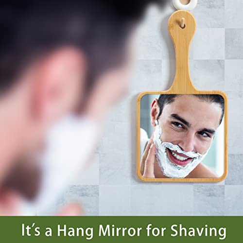Bamboo Handheld Mirror with Handle - 6.3" x 11.8"