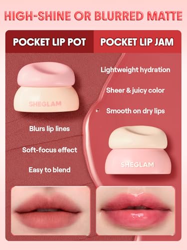 SHEGLAM Bounce Putty Lip Pot Velvet Matte Lip Stain with Brush