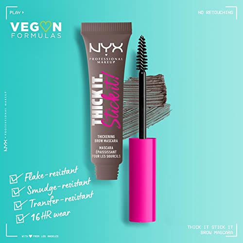 NYX Thick It Stick It Brow Mascara - Cool Ash Brown Eyebrow Gel