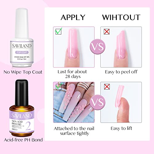 SAVILAND Acrylic Nail Kit with Drill: 3 Colors Acrylic Powder, Nail Liquid, 20,000 RPM Electric Nail File, Brushes & All Essential Tools, Nail Kit for Beginners with Everything for DIY Extension