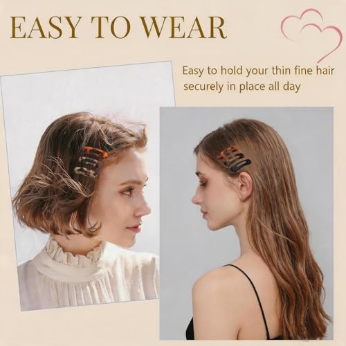 Lahnie Small Flat Hair Clips - 10 Pack for Thin Fine Hair