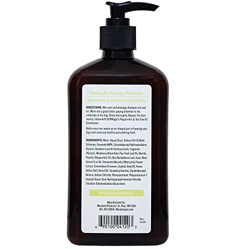 Dog Shampoo Sulfate-Free Peppermint & Tea Tree Oil 18oz for Skin & Coat