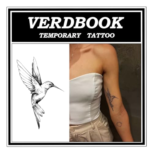 VERDBOOK Waterproof Temporary Tattoos - 2-Sheet Kit with Applicator