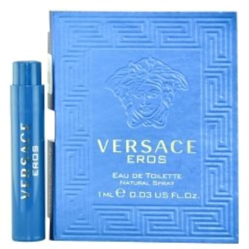 Versace Eros Men's Eau De Toilette Travel Sample Spray Vial (0.03 oz / 1 ml)