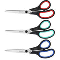 iBayam 8.5" Heavy Duty All-Purpose Scissors - 3-Pack with Comfort Grip