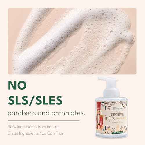 ROMIIE ZOI Christmas Foaming Hand Soap with Gift Box - Festive Nutcracker, Infused with Sugar Plum Aroma - 500ml/ 16.8 fl. oz