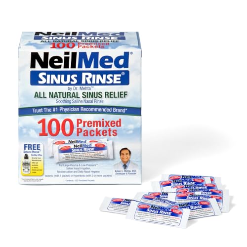 NeilMed Sinus Rinse Refill Packets 100 Count - All Natural Relief - Variation 1