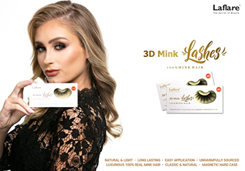 Laflare 3D Real Mink Eyelashes - K05 Reusable Lashes