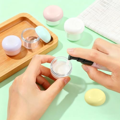 Mini Travel Cosmetic Jars 20ml & 10ml Leak-Proof Containers with Lids & Labels