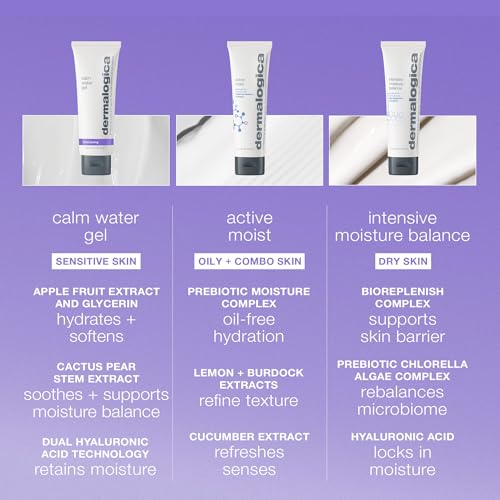 Dermalogica Calm Water Gel, Weightless Face Moisturizer for Sensitive Skin - Help Support Healthy Moisture Balance with Lavender Essential Oil, 1.7 Fl Oz