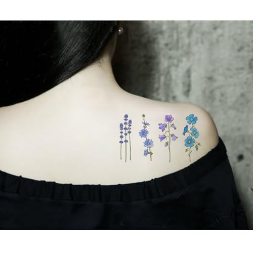 Temporary Tattoo Stickers - 15 Sheets Watercolor Floral