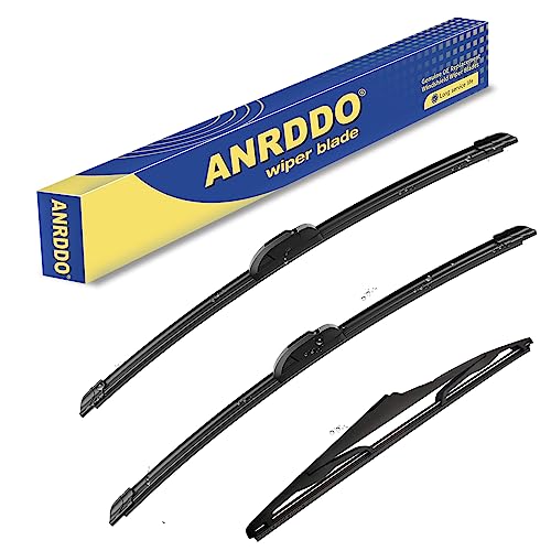 3 Wipers Factory Replacement For 2011-2021 2022 2023 Dodge Durango 2011-2013 Jeep Grand Cherokee Original Equipment Windshield Wiper Blades Set 22"+21"+12" (Set of 3)