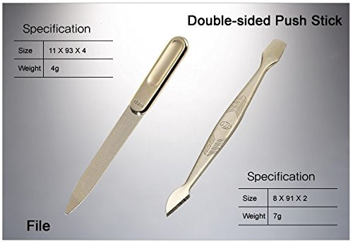 Korean Nail Clipper World No. 1 Three Seven (777) Super Sharp Clean Cut Sturdy Design Gift and Travel Travel Manicure Grooming Kit Nail Clipper Set (9 PCs, 343BEXG), Made in Korea, Since 1975