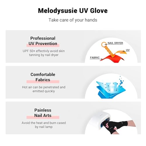 UV Gloves for Gel Nail Lamp | UPF 50+ Protection