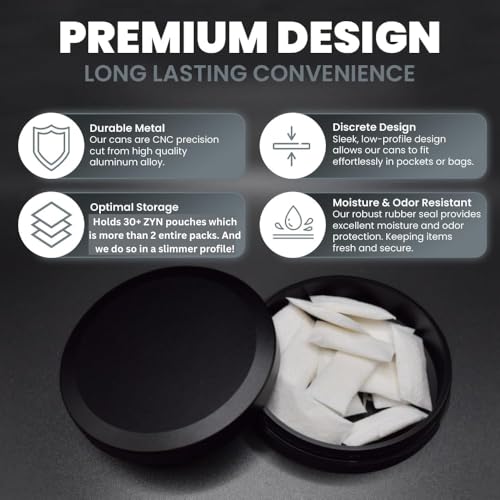 Zyn Metal Container | Premium Storage Tin for Snus Pouches