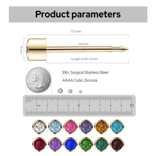 Gold Ear Piercing Kit with Safety Back - 2 Pack Surgical Steel