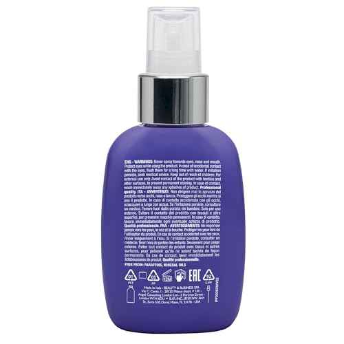 Alfaparf Milano Semi di Lino Anti-Yellow Leave In Toner Spray - Blonde Toner for Brassy Hair with Violet Ash Pigments - Partially Lightens, Neutralizes Yellow Tones + Detangles - Vegan (4.4oz)