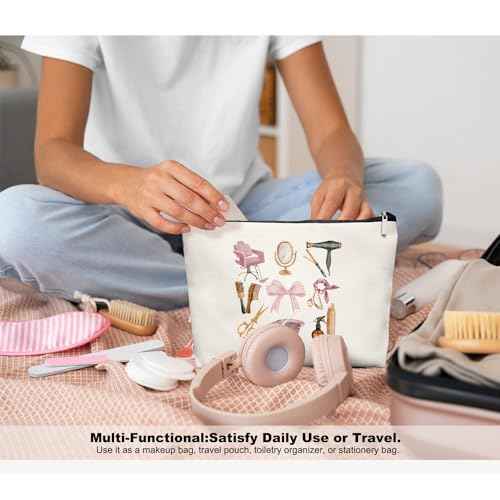 Hairstylist Gifts Women Makeup Bag Make Up Bag, Cosmetic Bags for Hairstylists, Hairdresser Gifts for Cosmetology Student Teen Girls