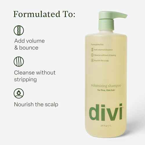 Divi Volumizing Shampoo for Women and Men - Lightweight Volume Shampoo for Fine Hair - Formulated to Cleanse, Nourish and Balance the Scalp