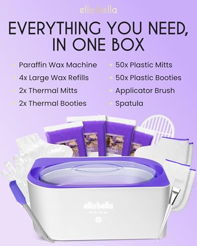 ELLA BELLA Paraffin Wax Machine for Hands & Feet with Mitts