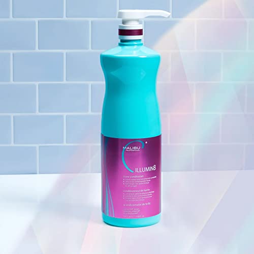 Malibu C ILLUMIN8 Shine Conditioner - Concentrate for Hair Shine & Manageability - Lightweight, Non-Greasy Hair Conditioner for All Hair Types
