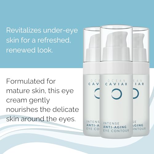 Noche Y Dia Caviar Eye Contour for Mature Skin - Made in Spain - Anti Aging Cream with Hyaluronic Acid - Targets Wrinkles, Bags, Puffiness, Circles - 30mL (1.02 fl oz)
