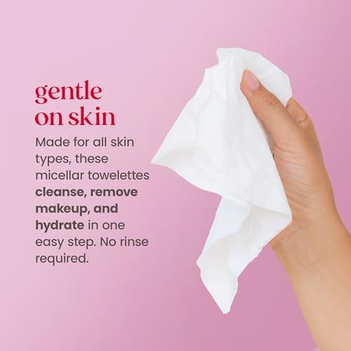 Burt's Bees Micellar Rose Water Facial Wipes, 30 Count (3-Pack)