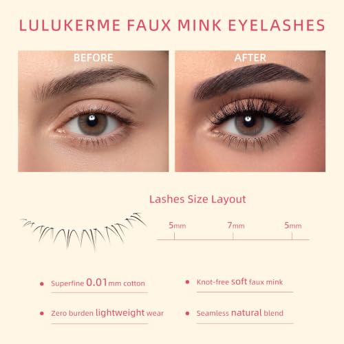 Vegan False Eyelashes 7 Pairs - Natural Wispy Flared Lashes